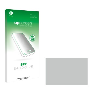 Face avant d’un emballage produit avec le logo de la marque upscreen. À côté se trouve la protection d’écran correspondante.