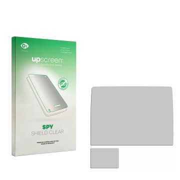 Face avant d’un emballage produit avec le logo de la marque upscreen. À côté se trouve la protection d’écran correspondante.