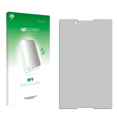 Front side of a product packaging with the brand logo upscreen. Next to it is the corresponding screen protector.