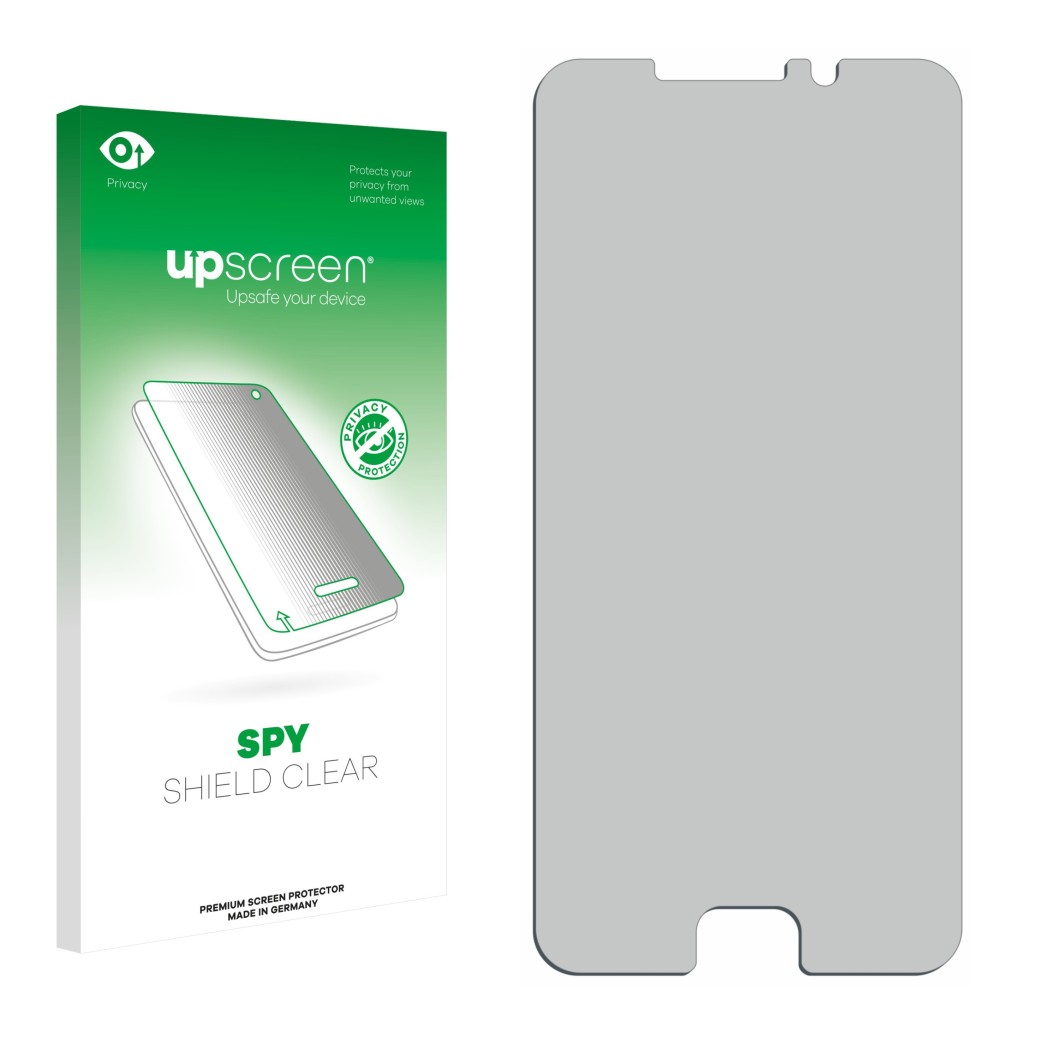 Front side of a product packaging with the brand logo upscreen. Next to it is the corresponding screen protector.