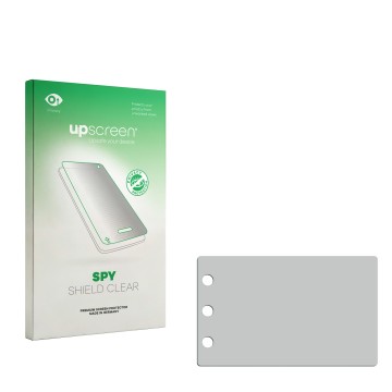 Face avant d’un emballage produit avec le logo de la marque upscreen. À côté se trouve la protection d’écran correspondante.