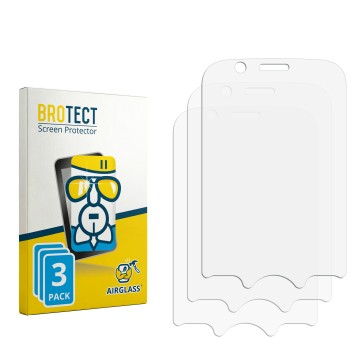 Face avant d’un emballage produit avec le logo de la marque BROTECT. À côté se trouve la protection d’écran correspondante.