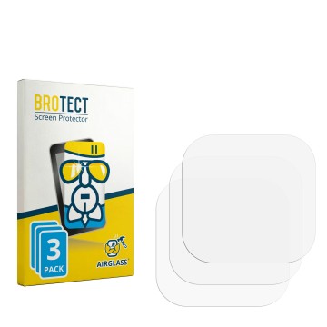 Parte frontal de un envase de producto con el logotipo de la marca BROTECT. Al lado está el protector de pantalla correspondie