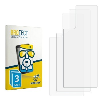 Vorderseite einer Produktverpackung mit dem Markenlogo BROTECT. Daneben ist der zugehörige Displayschutz.