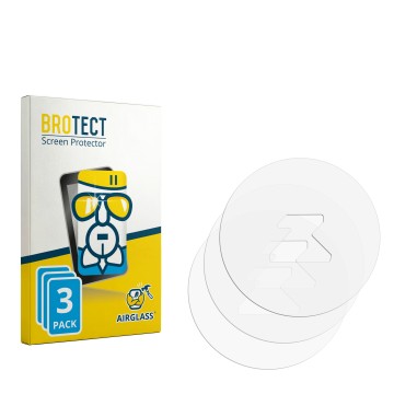 Parte frontale di una confezione del prodotto con il logo del marchio BROTECT. Accanto si trova la protezione per lo schermo c