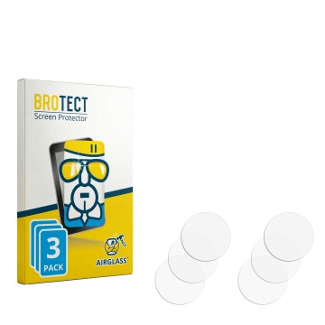Parte frontale di una confezione del prodotto con il logo del marchio BROTECT. Accanto si trova la protezione per lo schermo c