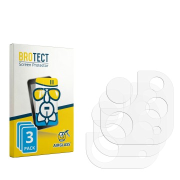 Parte frontal de un envase de producto con el logotipo de la marca BROTECT. Al lado está el protector de pantalla correspondie
