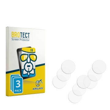 Parte frontal de un envase de producto con el logotipo de la marca BROTECT. Al lado está el protector de pantalla correspondie