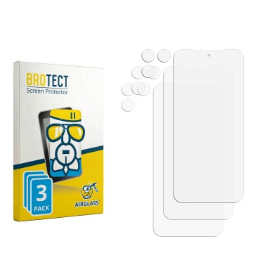 Vorderseite einer Produktverpackung mit dem Markenlogo BROTECT. Daneben ist der zugehörige Displayschutz.