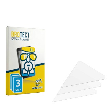 Parte frontale di una confezione del prodotto con il logo del marchio BROTECT. Accanto si trova la protezione per lo schermo c