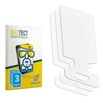 Parte frontale di una confezione del prodotto con il logo del marchio BROTECT. Accanto si trova la protezione per lo schermo c