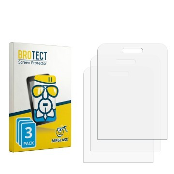 Parte frontal de un envase de producto con el logotipo de la marca BROTECT. Al lado está el protector de pantalla correspondie