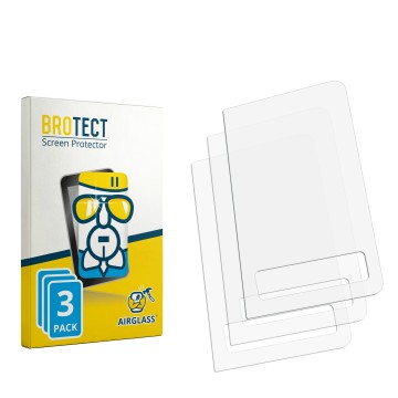 Parte frontal de un envase de producto con el logotipo de la marca BROTECT. Al lado está el protector de pantalla correspondie