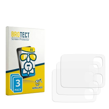 Parte frontal de un envase de producto con el logotipo de la marca BROTECT. Al lado está el protector de pantalla correspondie