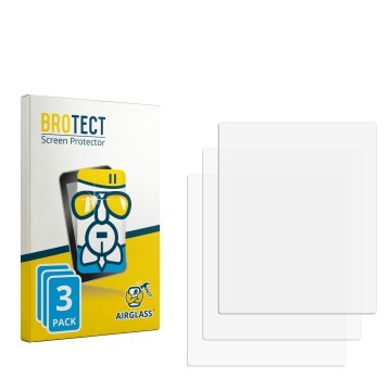 Parte frontale di una confezione del prodotto con il logo del marchio BROTECT. Accanto si trova la protezione per lo schermo c