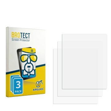 Parte frontale di una confezione del prodotto con il logo del marchio BROTECT. Accanto si trova la protezione per lo schermo c