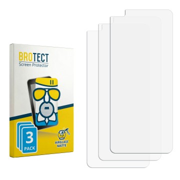 Parte frontal de un envase de producto con el logotipo de la marca BROTECT. Al lado está el protector de pantalla correspondie