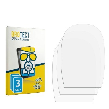 Parte frontal de un envase de producto con el logotipo de la marca BROTECT. Al lado está el protector de pantalla correspondie
