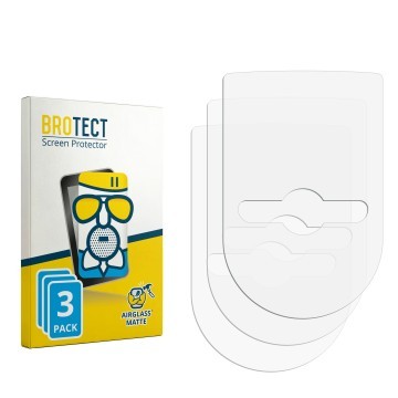 Parte frontale di una confezione del prodotto con il logo del marchio BROTECT. Accanto si trova la protezione per lo schermo c