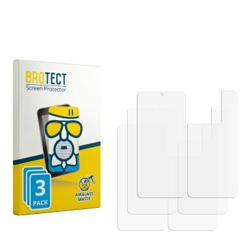 Face avant d’un emballage produit avec le logo de la marque BROTECT. À côté se trouve la protection d’écran correspondante.