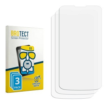 Parte frontal de un envase de producto con el logotipo de la marca BROTECT. Al lado está el protector de pantalla correspondie
