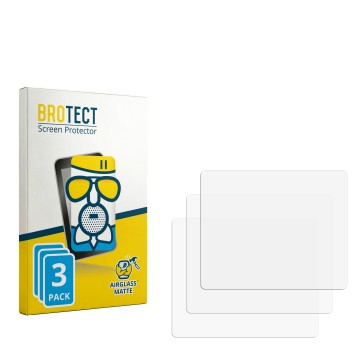 Parte frontal de un envase de producto con el logotipo de la marca BROTECT. Al lado está el protector de pantalla correspondie