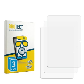 Parte frontal de un envase de producto con el logotipo de la marca BROTECT. Al lado está el protector de pantalla correspondie