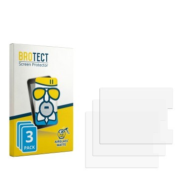 Parte frontale di una confezione del prodotto con il logo del marchio BROTECT. Accanto si trova la protezione per lo schermo c