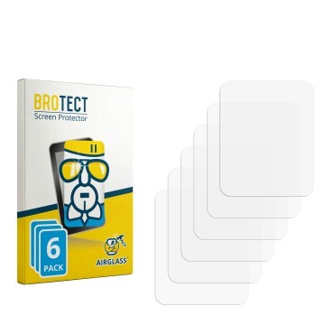 Parte frontal de un envase de producto con el logotipo de la marca BROTECT. Al lado está el protector de pantalla correspondie