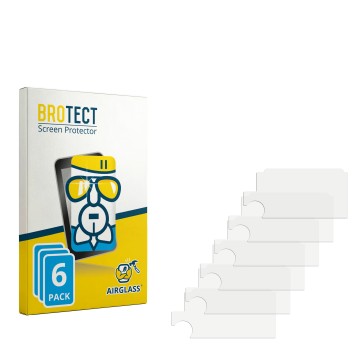 Parte frontal de un envase de producto con el logotipo de la marca BROTECT. Al lado está el protector de pantalla correspondie