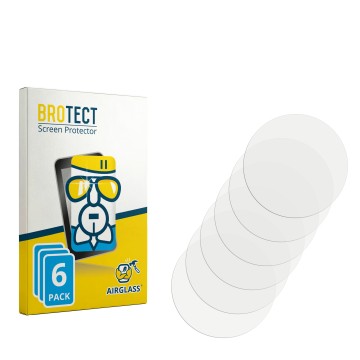 Parte frontal de un envase de producto con el logotipo de la marca BROTECT. Al lado está el protector de pantalla correspondie