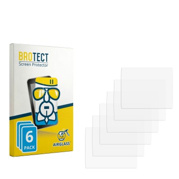Parte frontal de un envase de producto con el logotipo de la marca BROTECT. Al lado está el protector de pantalla correspondie