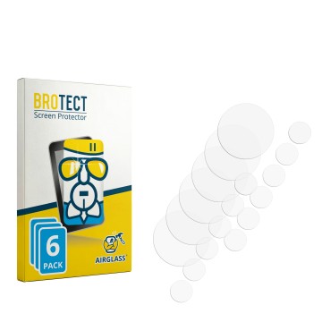 Parte frontal de un envase de producto con el logotipo de la marca BROTECT. Al lado está el protector de pantalla correspondie