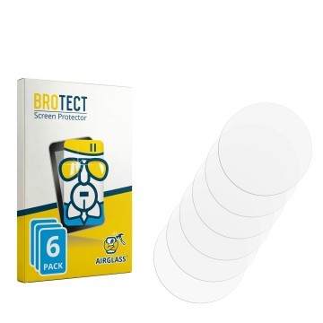 Parte frontal de un envase de producto con el logotipo de la marca BROTECT. Al lado está el protector de pantalla correspondie