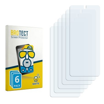 Parte frontal de un envase de producto con el logotipo de la marca BROTECT. Al lado está el protector de pantalla correspondie