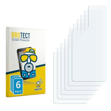 Parte frontal de un envase de producto con el logotipo de la marca BROTECT. Al lado está el protector de pantalla correspondie