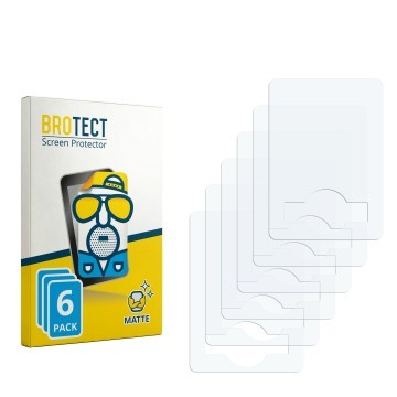 Parte frontal de un envase de producto con el logotipo de la marca BROTECT. Al lado está el protector de pantalla correspondie