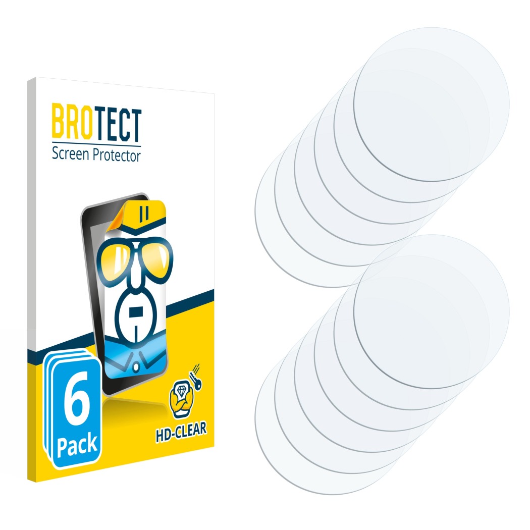 Front side of a product packaging with the brand logo BROTECT. Next to it is the corresponding screen protector.