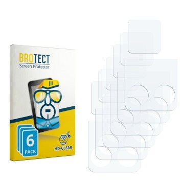 Parte frontal de un envase de producto con el logotipo de la marca BROTECT. Al lado está el protector de pantalla correspondie