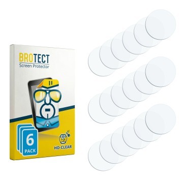 Parte frontal de un envase de producto con el logotipo de la marca BROTECT. Al lado está el protector de pantalla correspondie