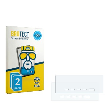 Vorderseite einer Produktverpackung mit dem Markenlogo BROTECT. Daneben ist der zugehörige Displayschutz.