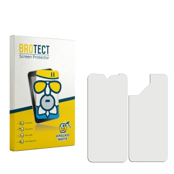 Vorderseite einer Produktverpackung mit dem Markenlogo BROTECT. Daneben ist der zugehörige Displayschutz.