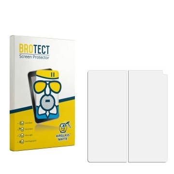 Vorderseite einer Produktverpackung mit dem Markenlogo BROTECT. Daneben ist der zugehörige Displayschutz.