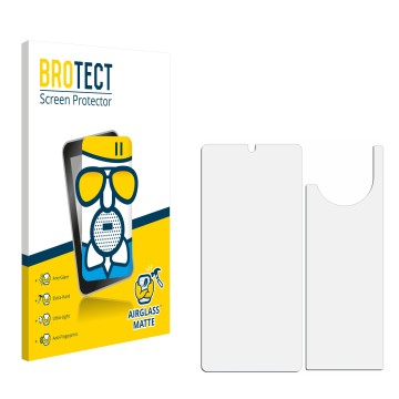 Front side of a product packaging with the brand logo BROTECT. Next to it is the corresponding screen protector.
