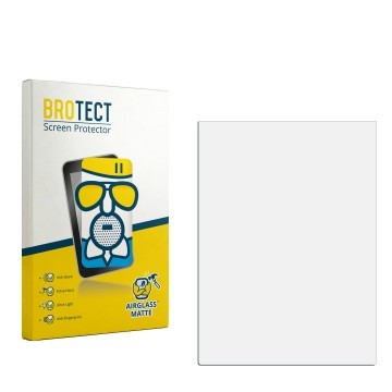 Parte frontal de un envase de producto con el logotipo de la marca BROTECT. Al lado está el protector de pantalla correspondie