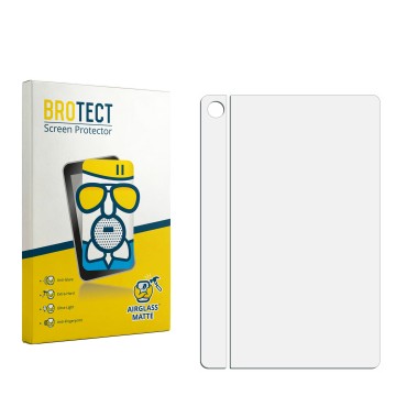 Parte frontal de un envase de producto con el logotipo de la marca BROTECT. Al lado está el protector de pantalla correspondie