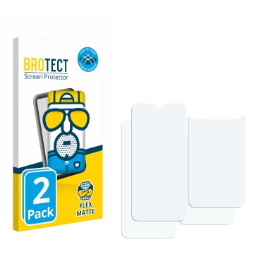 Face avant d’un emballage produit avec le logo de la marque BROTECT. À côté se trouve la protection d’écran correspondante.