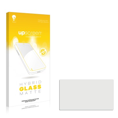 Front side of a product packaging with the brand logo upscreen. Next to it is the corresponding screen protector.