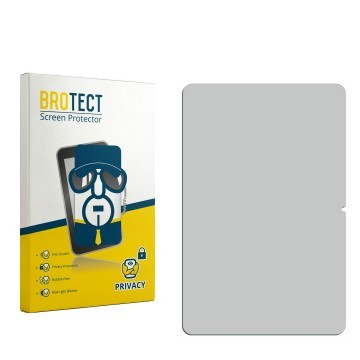 Parte frontal de un envase de producto con el logotipo de la marca BROTECT. Al lado está el protector de pantalla correspondie