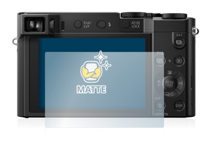 Abbildung des Geräts Panasonic Lumix DMC-TZ101 mit einer Vielzahl des Displayschutzes.
